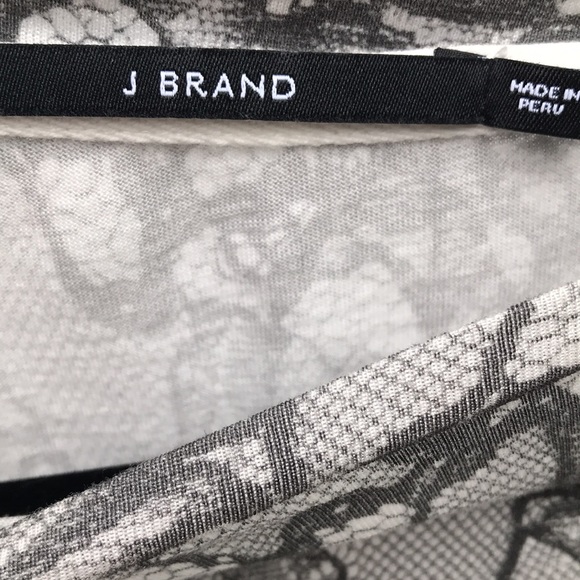 J Brand grey lace print long sleeve shirt sz S - Picture 5 of 6